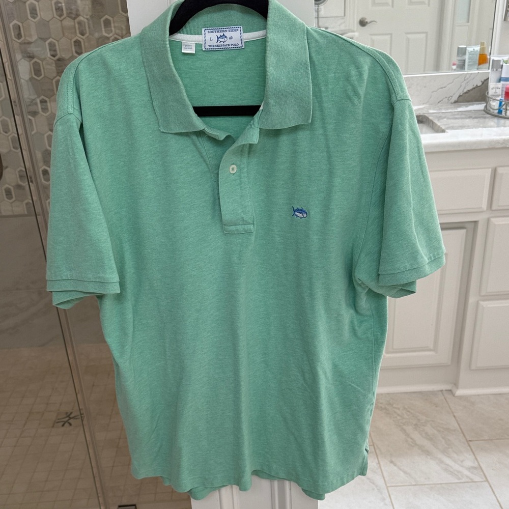 Southern Tide Large Men's Mint Green Polo Shirt